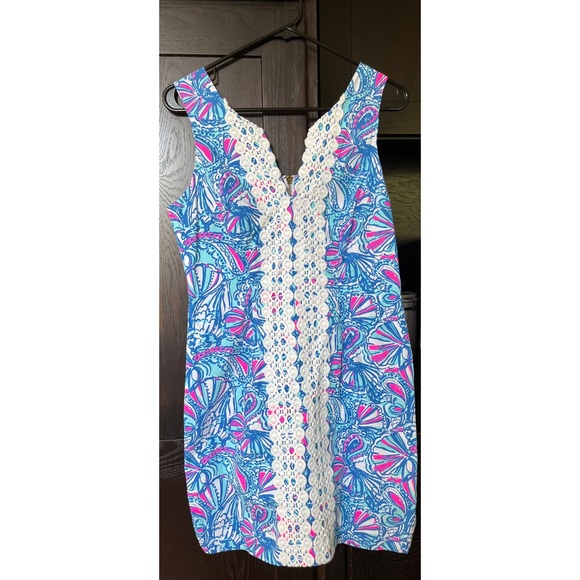 Lilly Pulitzer for Target 20th Anniversary My Fans Shift Dress Mini Pink Size 6 - Picture 4 of 5